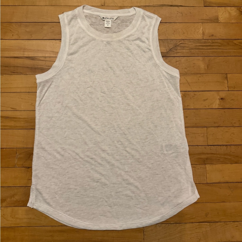Athleta White Tank Top Soft Relaxed Fit
